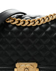 Caviar Quilted Medium Boy Flap Black