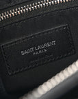 Calfskin Y Quilted Monogram Medium Loulou Chain Satchel Black