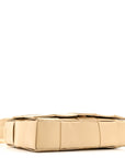 Paper Calfskin Maxi Intrecciato Cassette Crossbody Bag Porridge