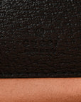 Textured Calfskin Web Ophidia Round Wrist Wallet Black