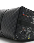 Damier Graphite World Map Keepall Bandouliere 50