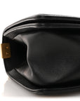 Lambskin Chevron Quilted Medium Boy Flap Black
