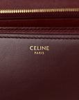 Box Calfskin Medium Classic Box Flap Bag Burgundy