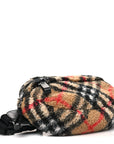 IP Check Fleece Kids Bum Bag Archive Beige Black