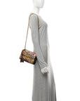 GG Supreme Monogram Bengal Small Padlock Shoulder Bag Beige Pink