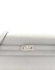 Metallic Chevre Chamkilight Kelly Wallet To Go Argent