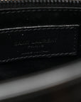 Crinkled Calfskin Matelasse Monogram Medium Niki Chain Satchel Black