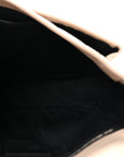 Crinkled Calfskin Matelasse Monogram Medium Niki Chain Satchel Gold Sand