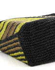 Raffia Calfskin Small Puzzle Bag Anise Olive
