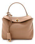 Natural Smooth Calfskin Mini Rodeo Top Handle Handbag Latte