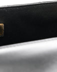 Lambskin Quilted Mini Rectangular Flap Black