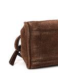 Suede Crocodile Embossed Le Petit Turismo Dark Brown