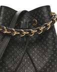 Calfskin Nanogram Embossed Neonoe BB Black