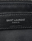 Calfskin Matelasse Monogram Microstud Medium Niki Chain Satchel Black