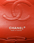 Caviar Quilted Medium Double Flap Red