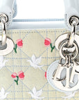 Denim Cannage Embroidered Doves & Roses D1ORamour Mini Lady D-Joy Blue Multicolor