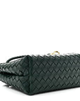 Nappa Intrecciato Small Andiamo Shoulder Bag Emerald Green