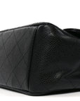 Caviar Quilted Maxi Double Flap Black