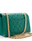 Aged Calfskin Quilted 2.55 Reissue Mini Flap Green
