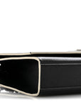 Grain De Poudre Medium Classic Monogram Kate Satchel Black White