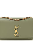 Grain De Poudre Medium Classic Monogram Kate Satchel Light Sage