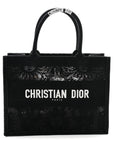 Embroidered 3D Macrame D-Lace Sun Medium Book Tote Black