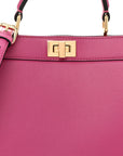 Shiny Nappa Petite Peekaboo I SEE U Satchel Ciclamino Pilar