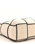 Canvas Maxi Intrecciato Large Arco Tote Beige Black