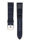 Shiny Alligator Heure H Hour Watch Strap Bleu Roi