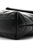 Calfskin Y Quilted Monogram Toy Loulou Crossbody Bag Black