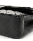 Lambskin Quilted Medium Double Flap So Black
