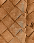 Suede Intrecciato Small Andiamo Shoulder Bag Amber
