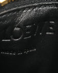 Calfskin Logo Coin Card Holder Black