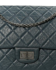 Aged Calfskin Quilted 2.55 Reissue 226 Flap Dark Blue