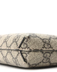 GG Supreme Monogram Azalea Calfskin Small Retro Interlocking G Wristlet Messenger Bag Beige Ebony Brown Sugar
