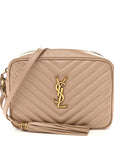 Calfskin Matelasse Monogram Lou Camera Bag Dark Beige