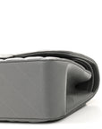 Caviar Quilted Jumbo Double Flap Grey