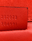 Patent MicroGCCIssima Small Broadway Clutch Red