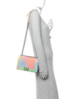 Caviar Quilted Medium Cuba Rainbow Boy Flap Multicolor