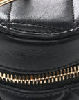 Lambskin Quilted Trendy Vanity Case Black