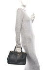 Saffiano Medium Galleria Double Zip Tote Black
