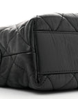 Crumpled Lambskin Quilted Small CC Links Shoulder Bag Black