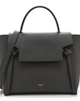 Baby Grained Calfskin Micro Belt Bag Grey