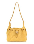 Suede Quilted Mini CHNL 25 Handbag Yellow