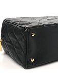 Caviar Quilted Large Bowler Black