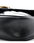 Calfskin Matelasse Super Mini GG Marmont Shoulder Bag Black