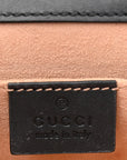 GG Supreme Monogram Bees Small Padlock Shoulder Bag Black