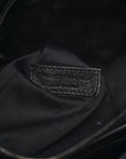Crinkled Calfskin Matelasse Monogram Medium Niki Shopper Tote Black