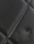 Lambskin Quilted CHNL 19 Wallet On Chain WOC Black