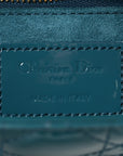 Patent Cannage Mini Lady Dor Blue